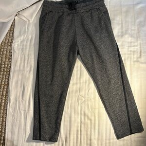 Rag & Bone Heathered Dark Gray Joggers Front Slant Pockets Black Drawstring
